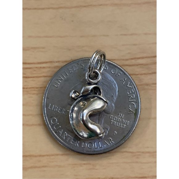 925 Fortune Cookie Sterling Silver Jewelry Charm - Picture 3 of 3